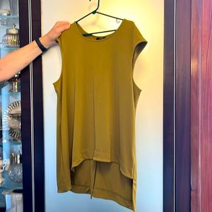 Alfani polyester asymmetrical top with cap shoulders with tails in the back